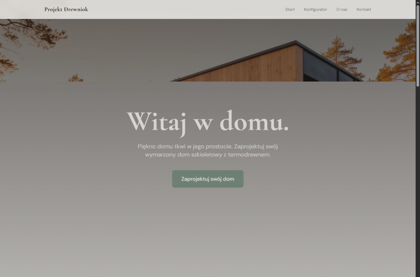 Zrzut strony Projekt Drewniok